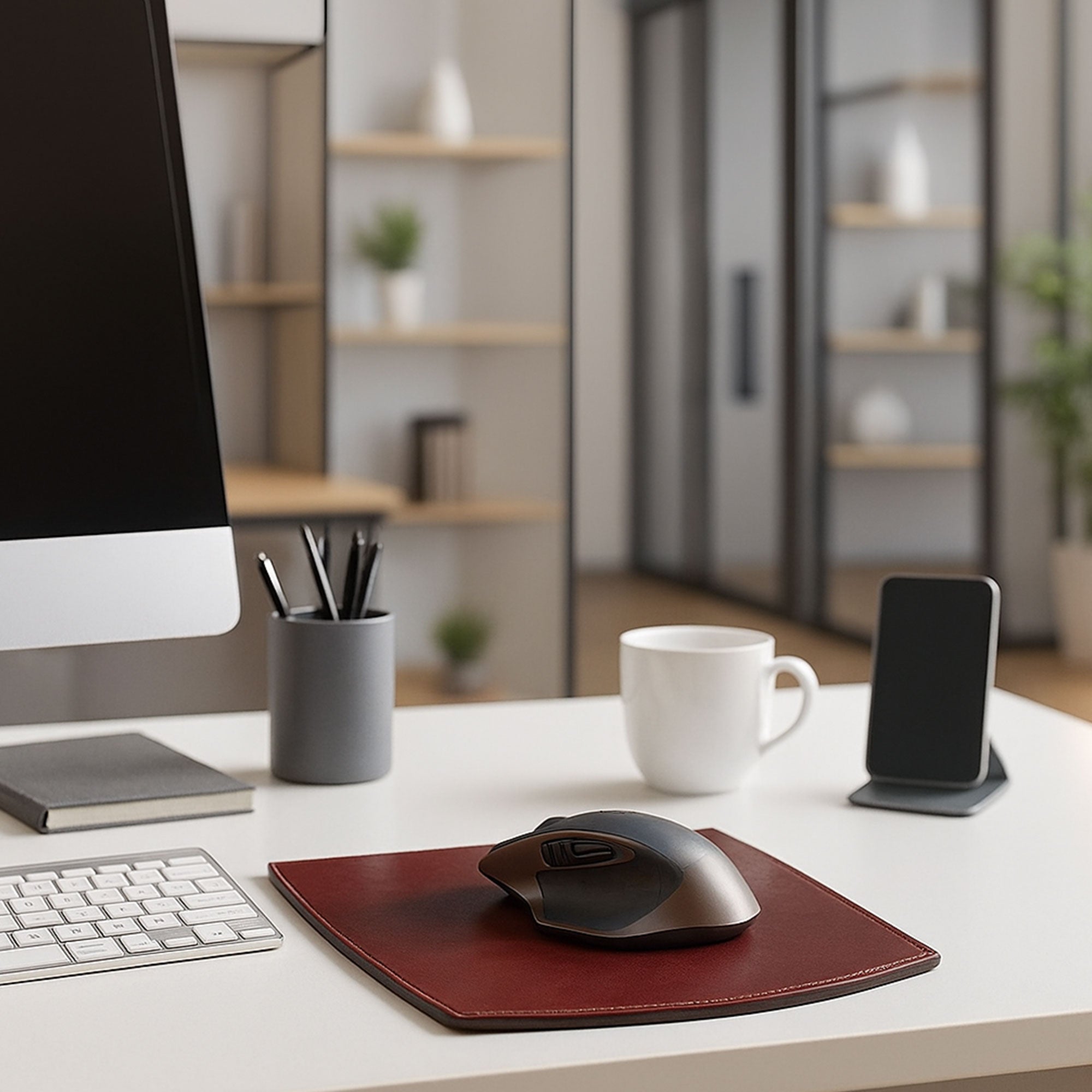 Mocha Leather Mouse Pad