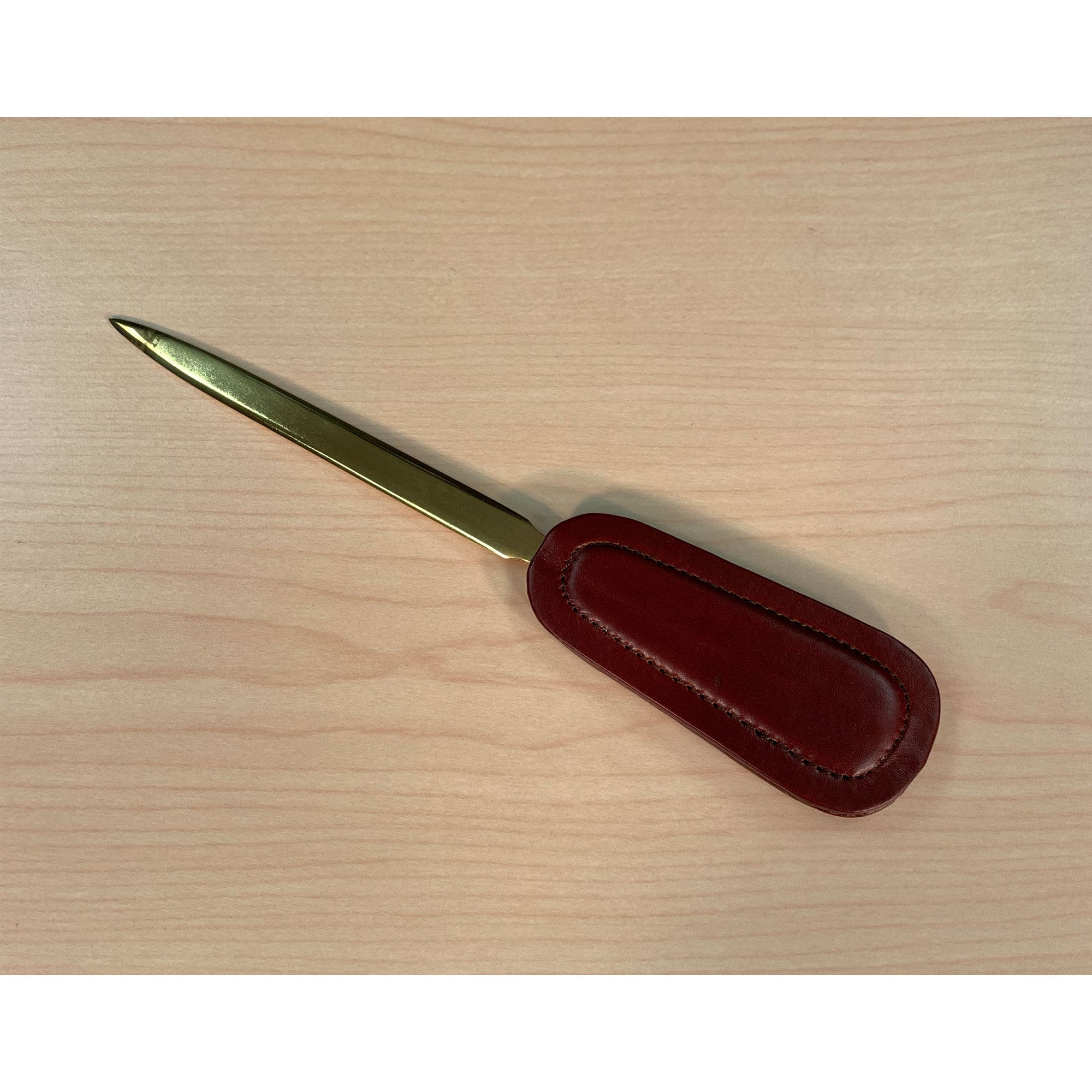 Mocha Leather Letter Opener