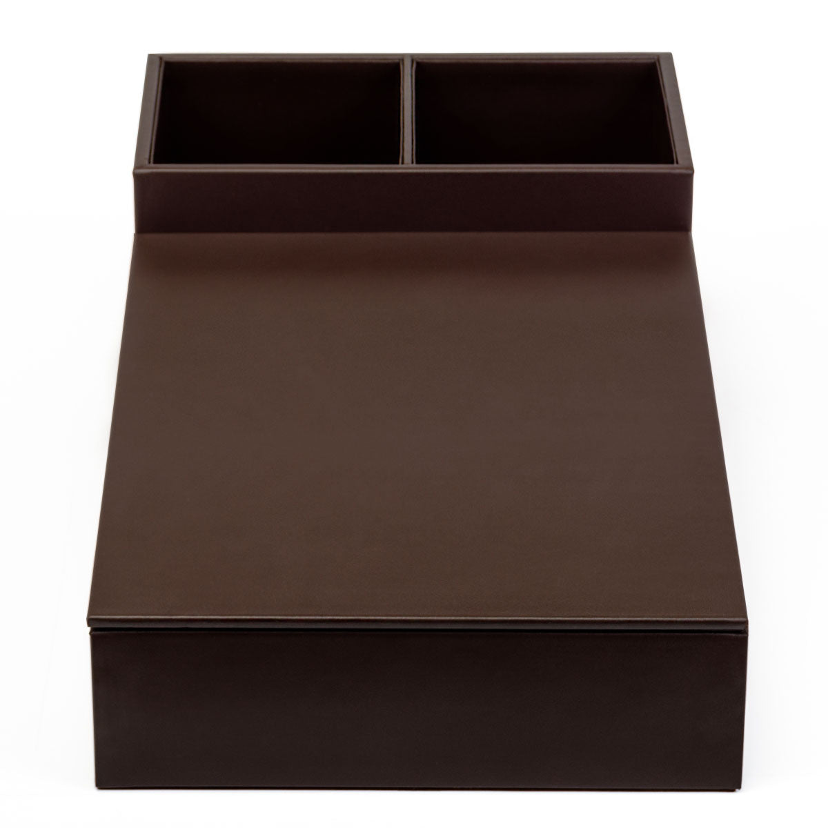 Chocolate Brown Leatherette Coffee Condiment Organizer