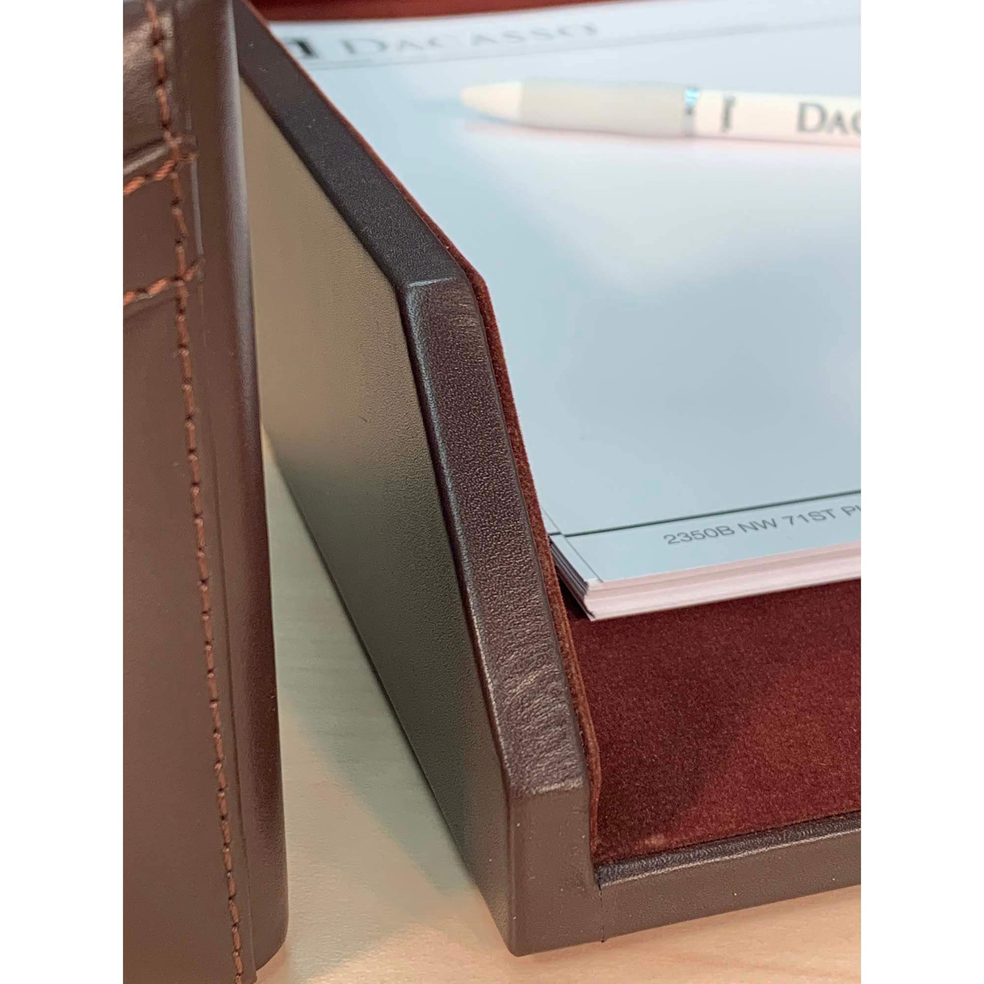 Chocolate Brown Leather Legal-Size Tray