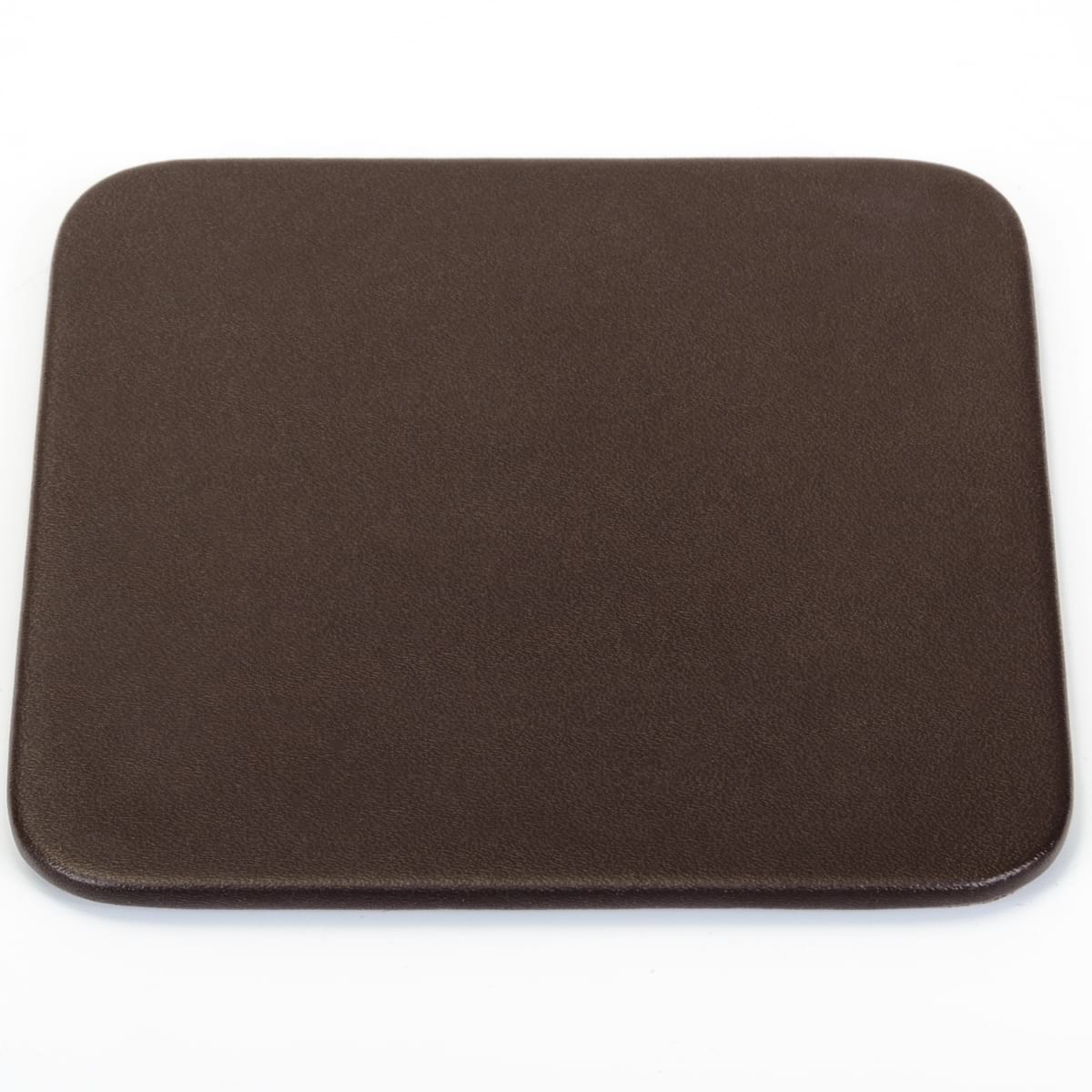 Chocolate Brown Leatherette Square Coaster
