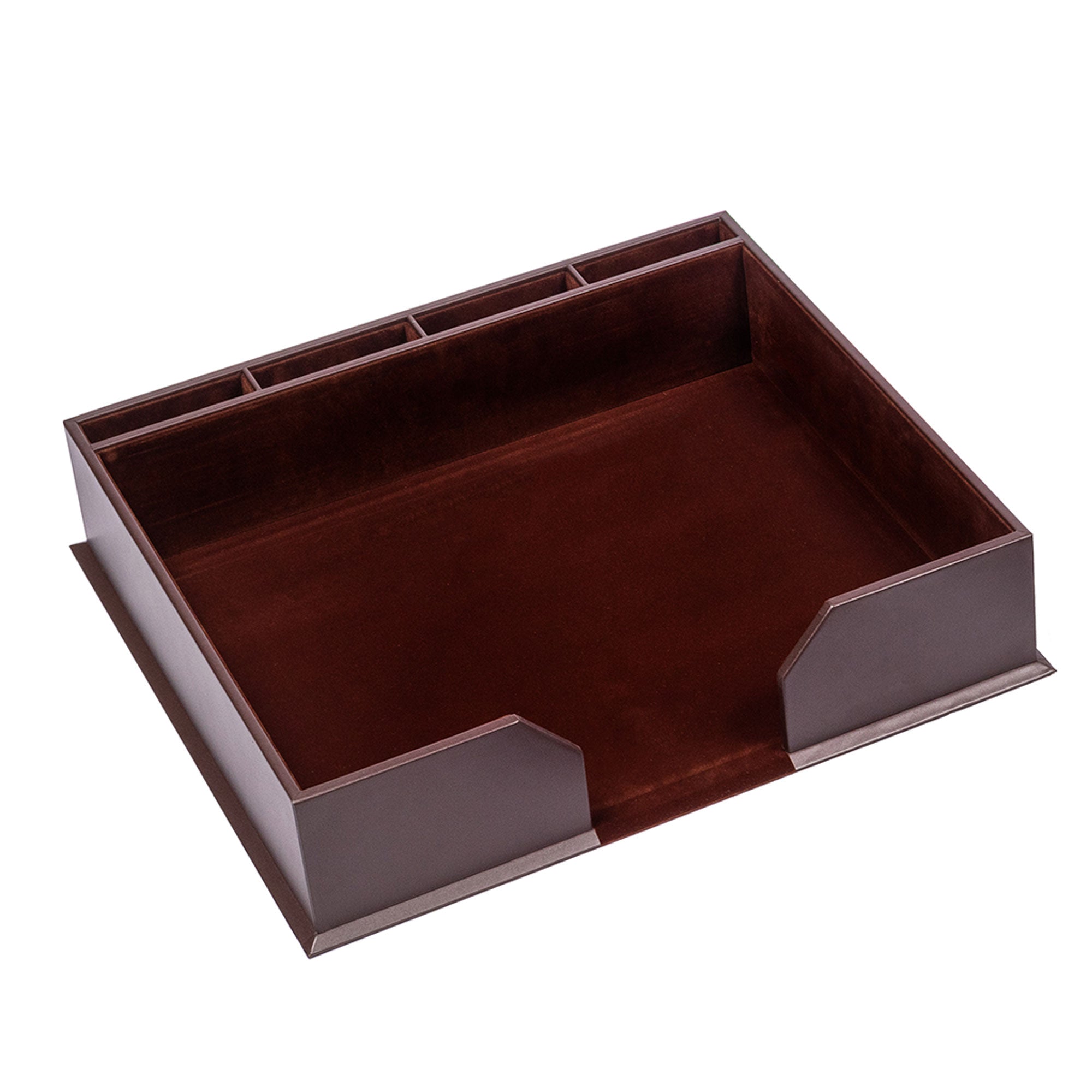 Chocolate Brown Leatherette Conference Pad Holder, 17 x 14 Pads
