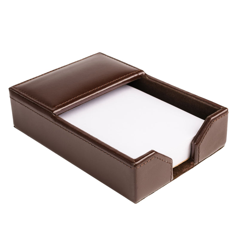 Dark Brown Bonded Leather 4" x 6" Memo Holder