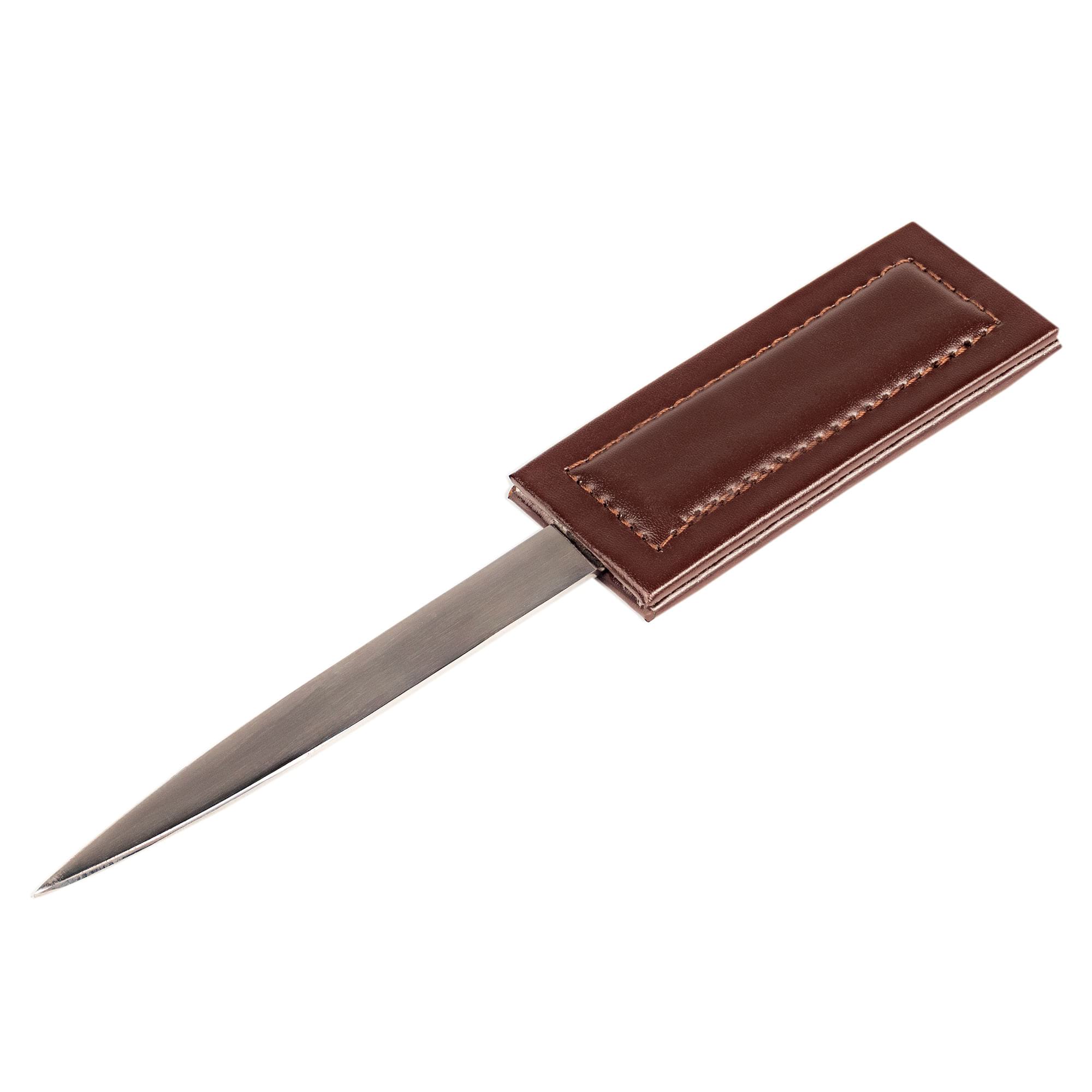 Dark Brown Bonded Leather Letter Opener