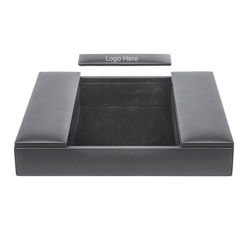 Gray Leatherette Enhanced Conference Room Organizer