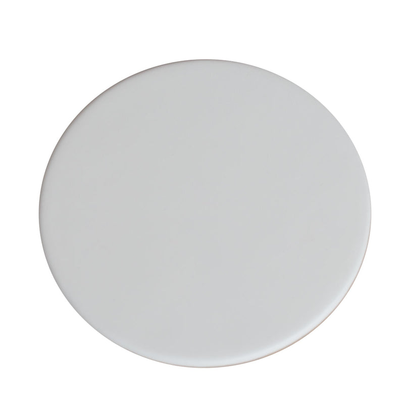 White Leatherette Coaster, Round