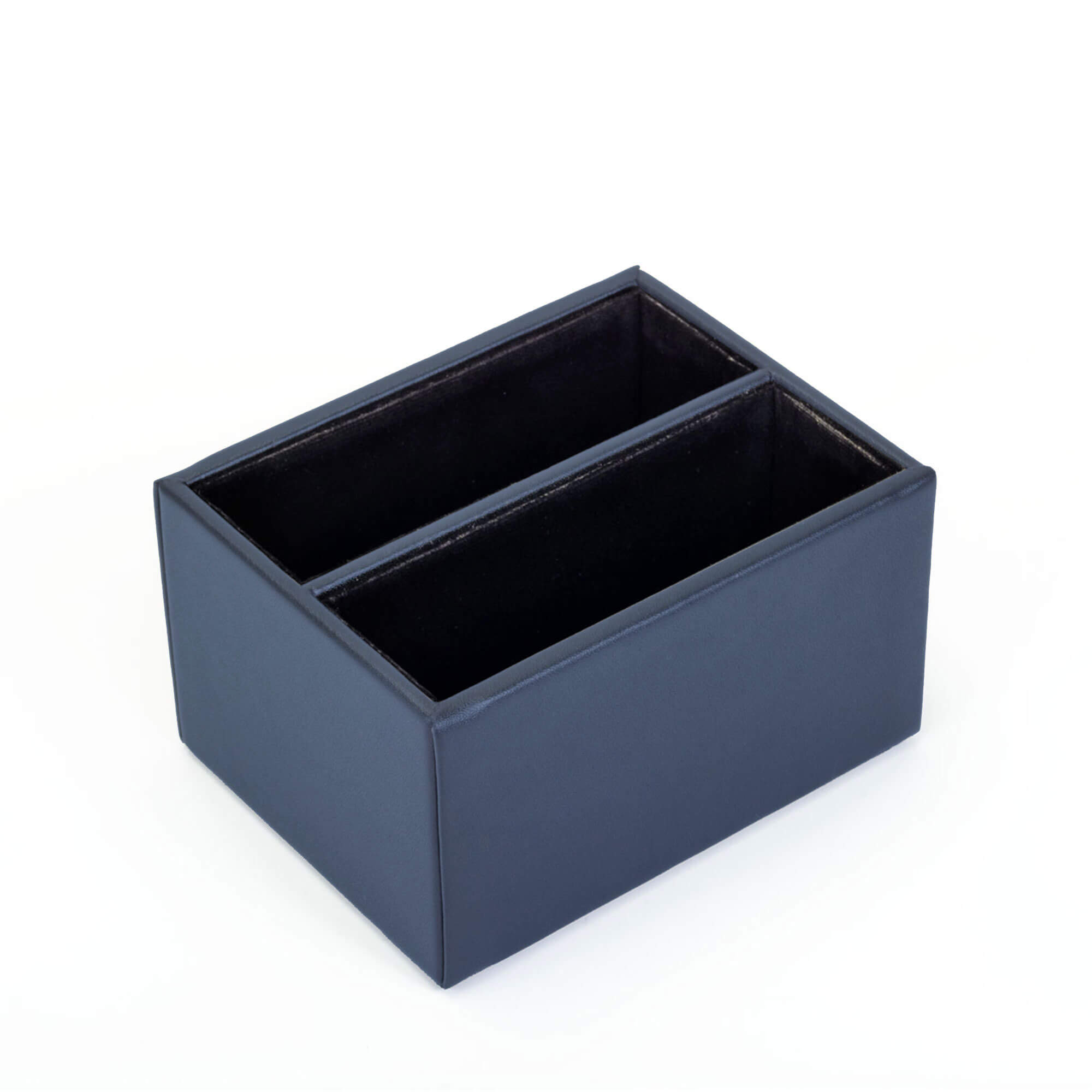 Navy Blue Leatherette 10pc Coaster Holder