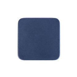 Navy Blue Leatherette Square Coaster