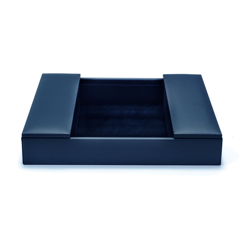 Navy Blue Leatherette Enhanced Conference Room Organizer