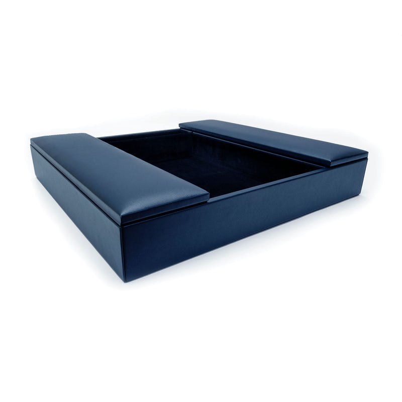 Navy Blue Leatherette Enhanced Conference Room Organizer