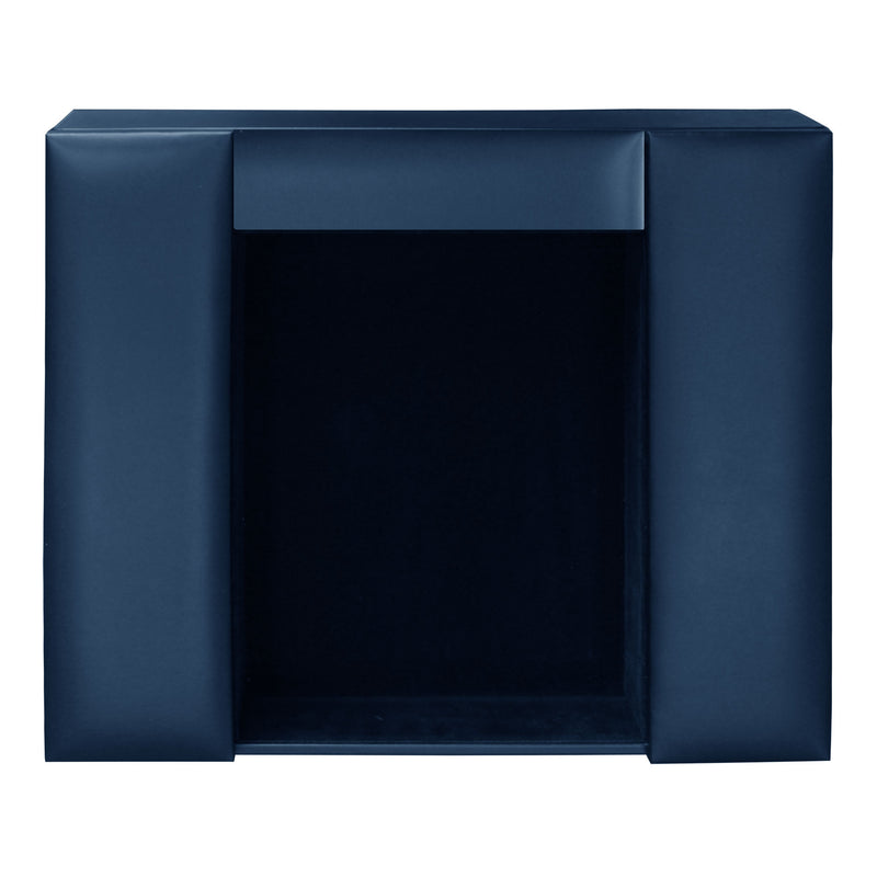 Navy Blue Leatherette Enhanced Conference Room Organizer