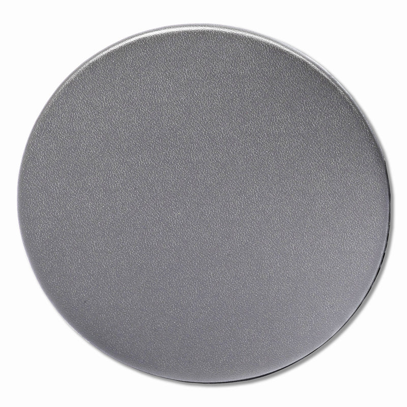 Gray Leather 4 Round Coaster Set w/ Holder