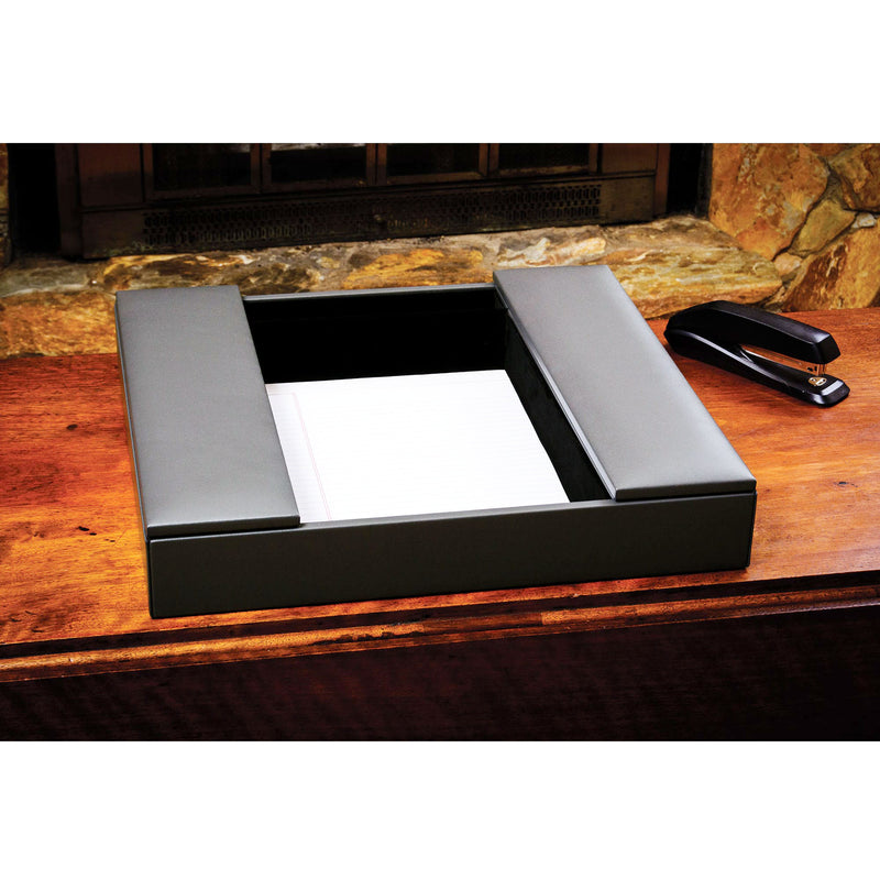 Gray Leather Conference Room Organizer