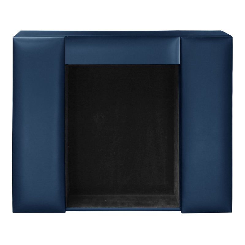 Navy Blue Leather Conference Room Organizer