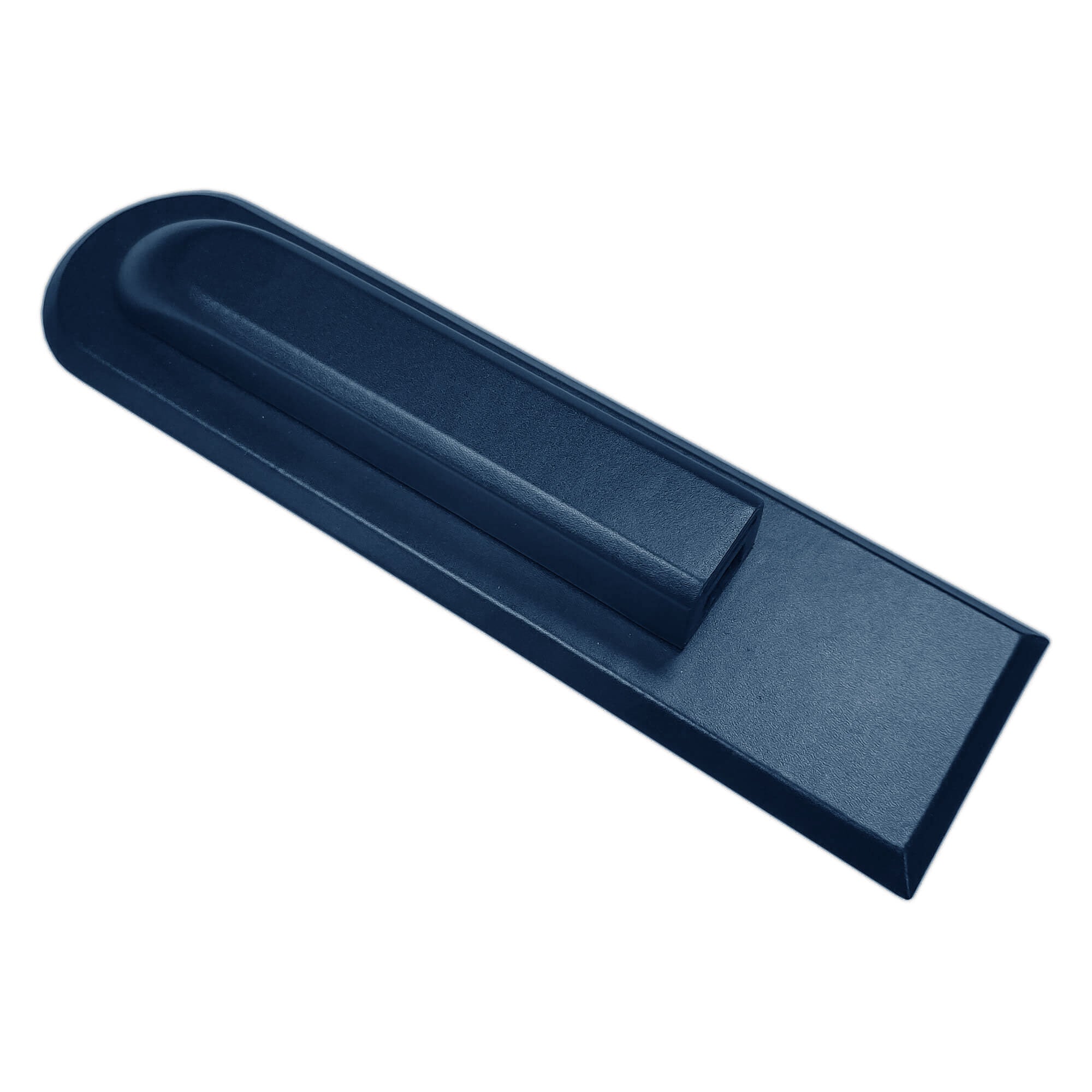 Navy Blue Leather Library Set With Silver Hardware