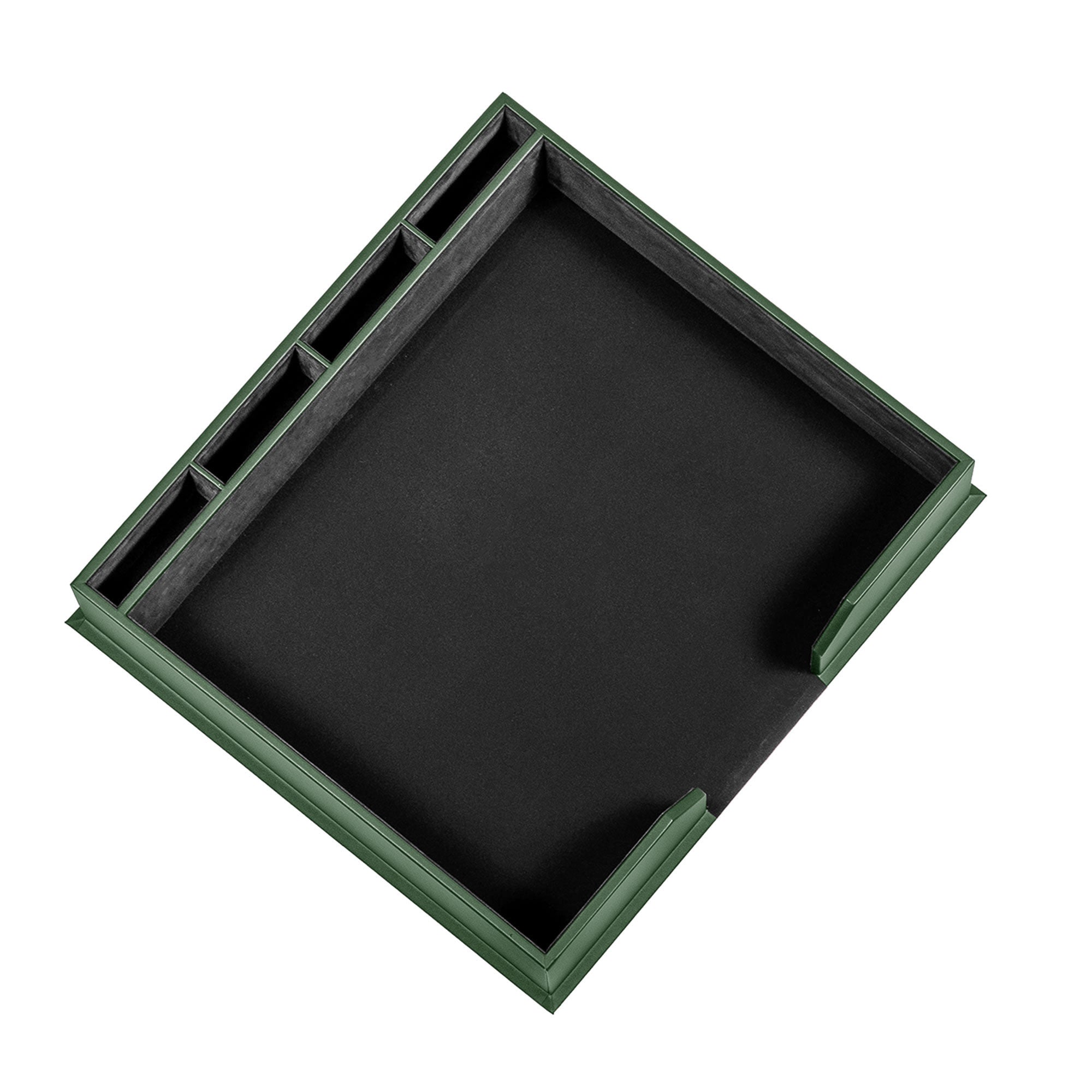 Dark Green Leatherette Conference Pad Holder, 17 x 14 Pads