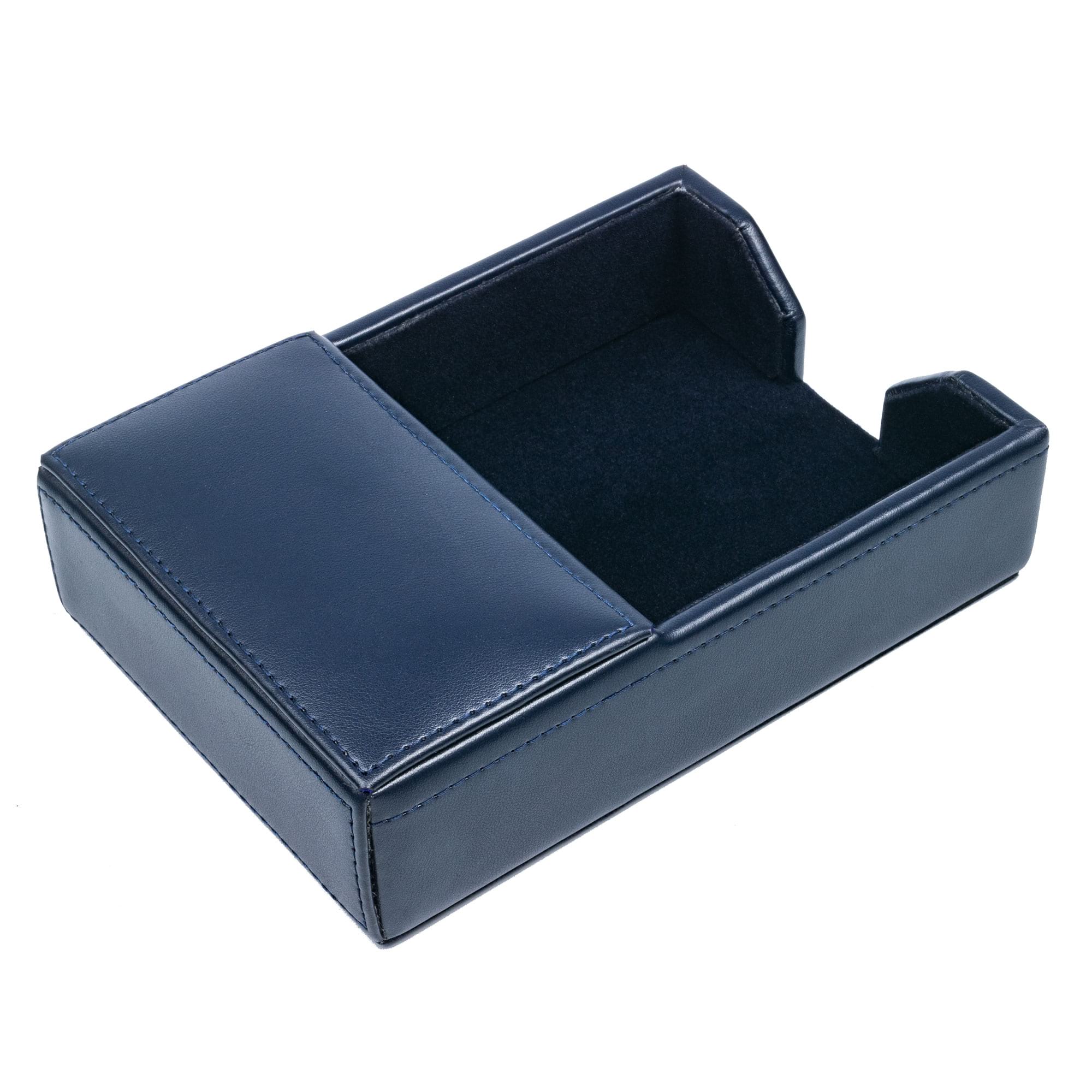 Navy Blue Bonded Leather 4" x 6" Memo Holder