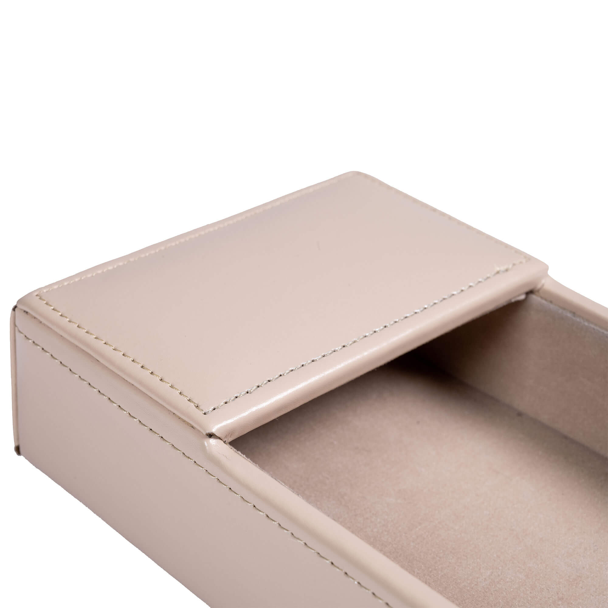 White Latte Bonded Leather 4" x 6" Memo Holder