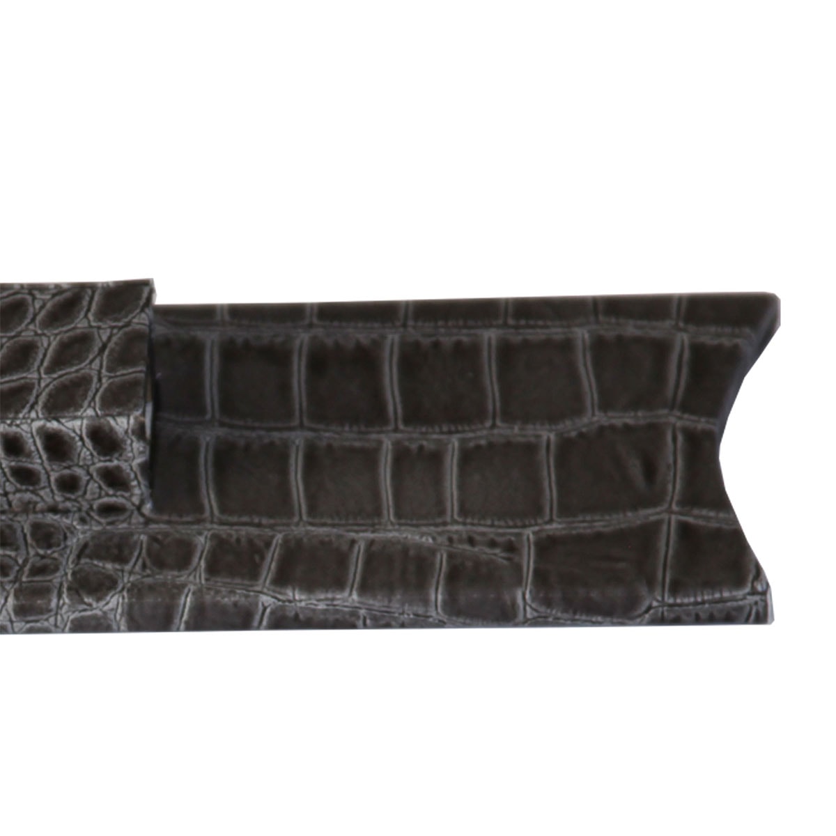 Protacini Castlerock Gray Italian Crocodile Leather Library Set Holder