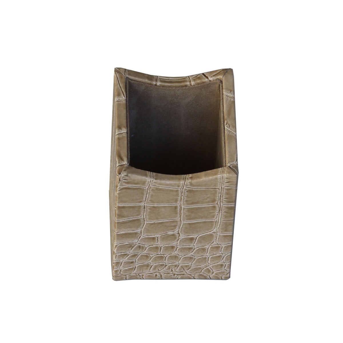 Protacini Breeze Beige Italian Crocodile Leather Pencil Cup