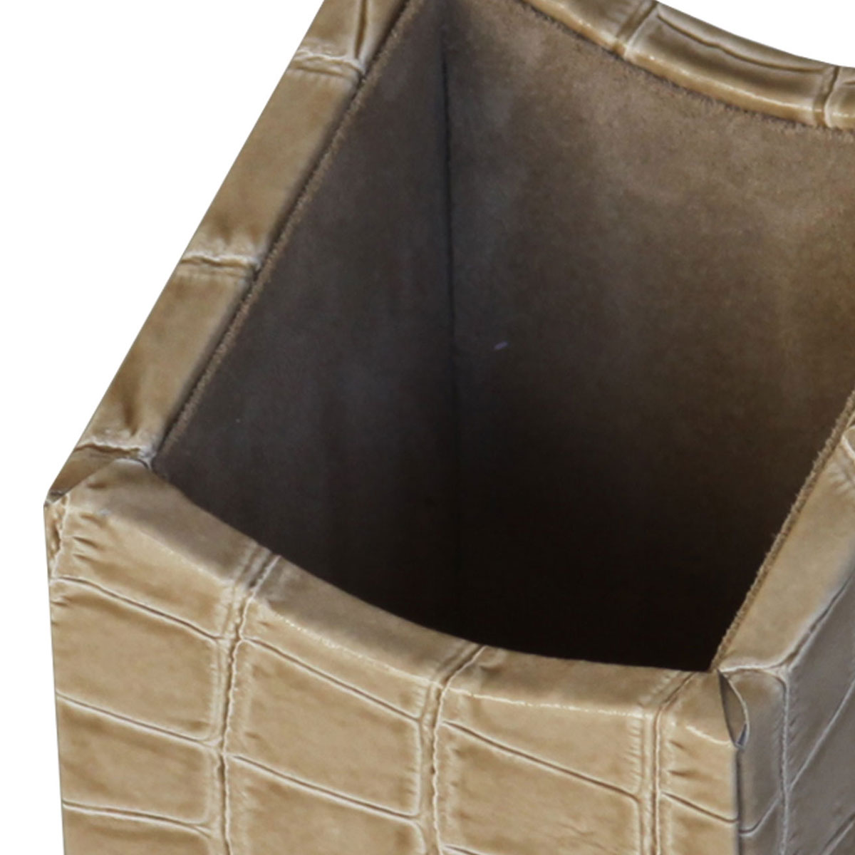 Protacini Breeze Beige Italian Crocodile Leather Pencil Cup
