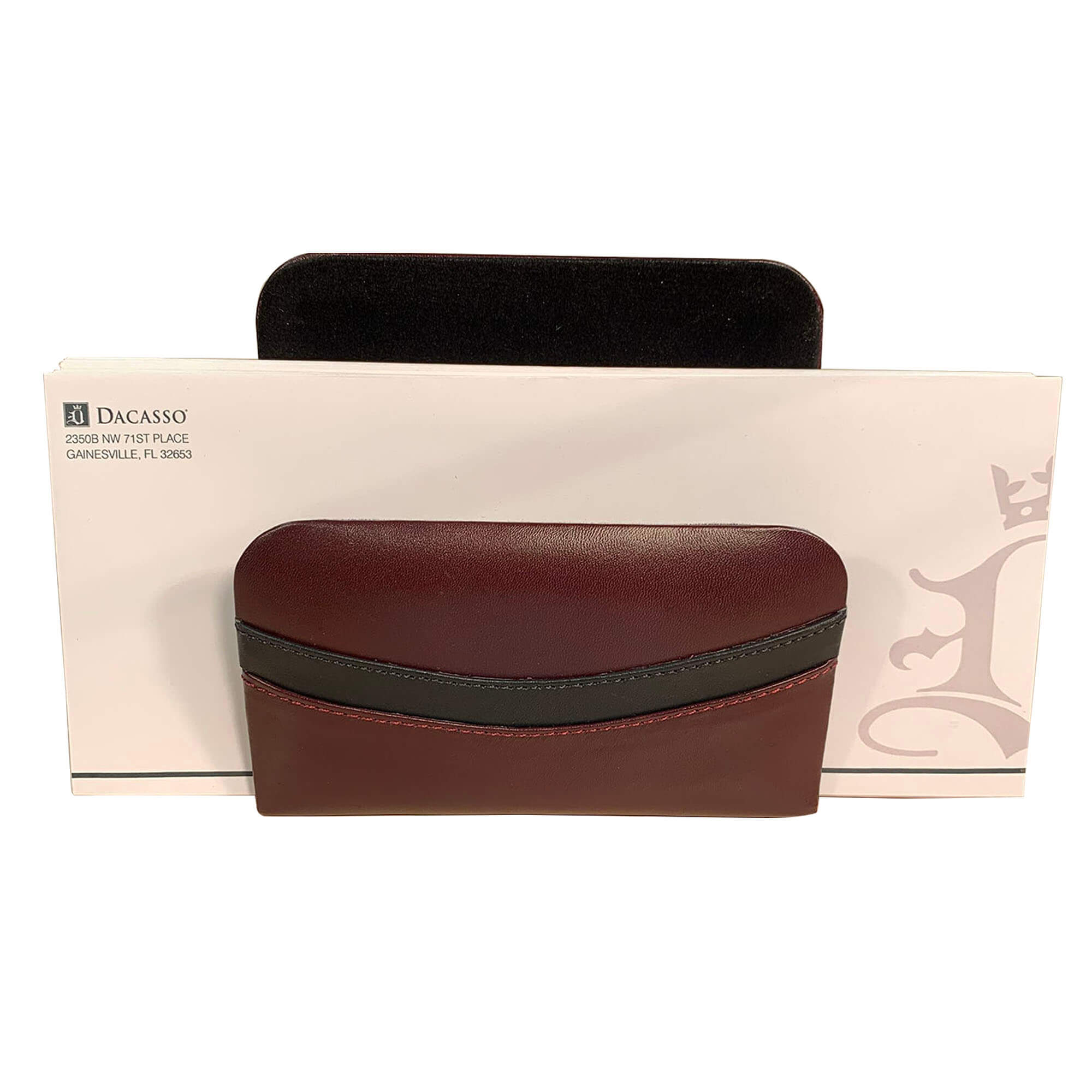 Two-Tone Leather Letter Holder