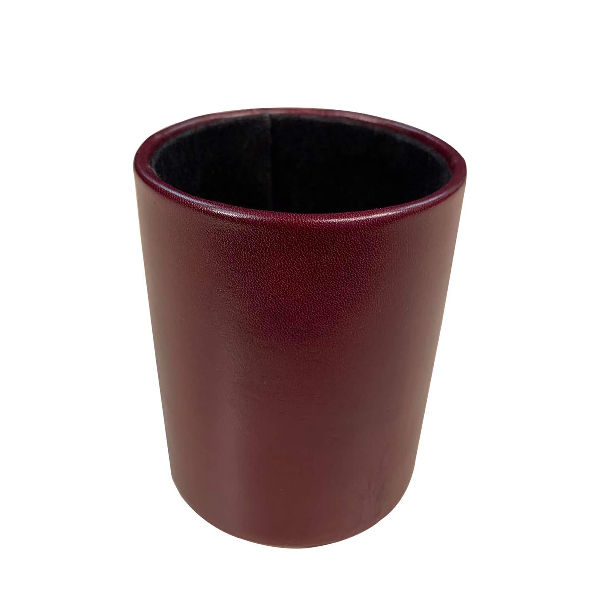 Two-Tone Leather Round Pencil Cup