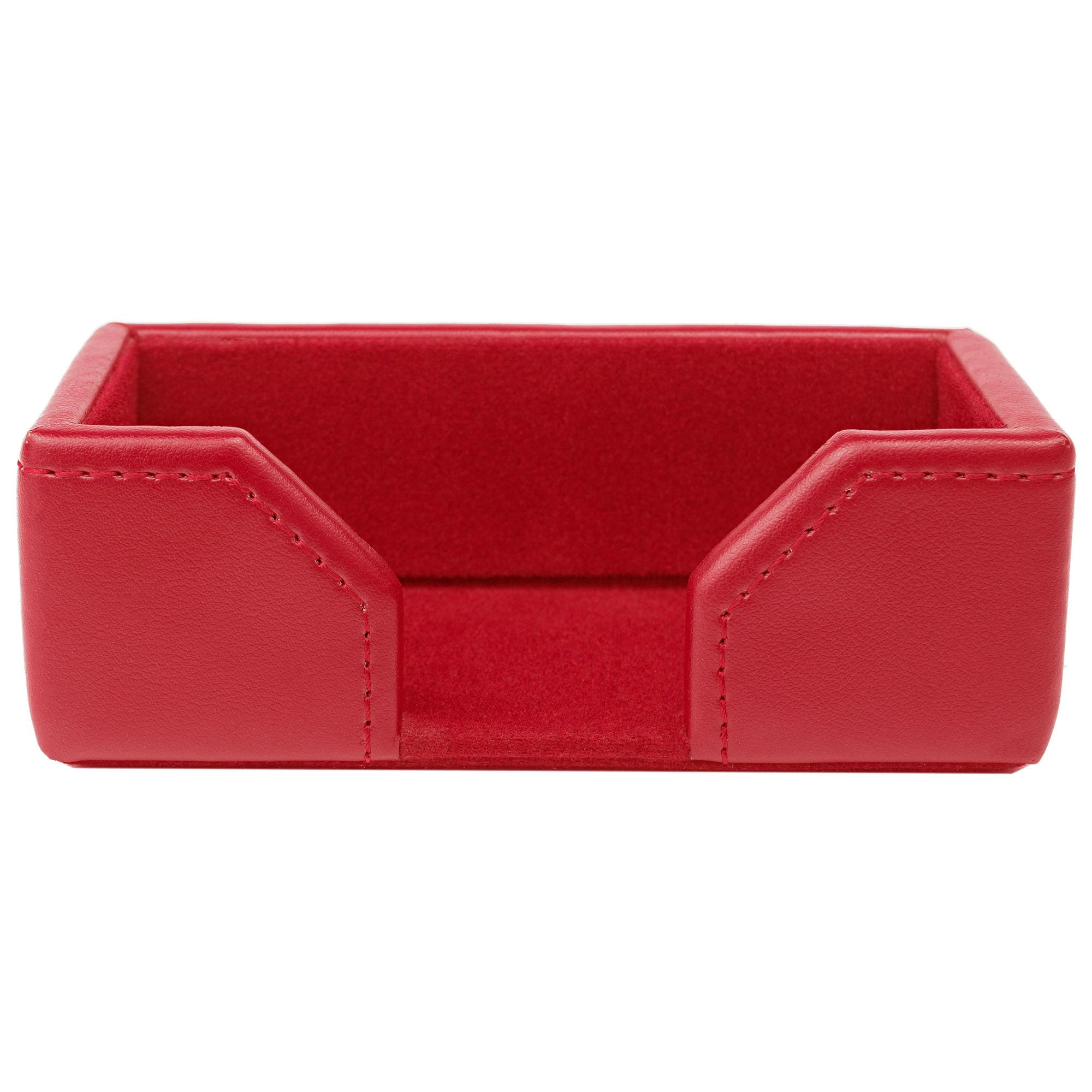 Red Bonded Leather Business Card Holder