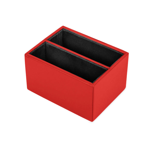 Red Leatherette 10 Coaster Box/Holder