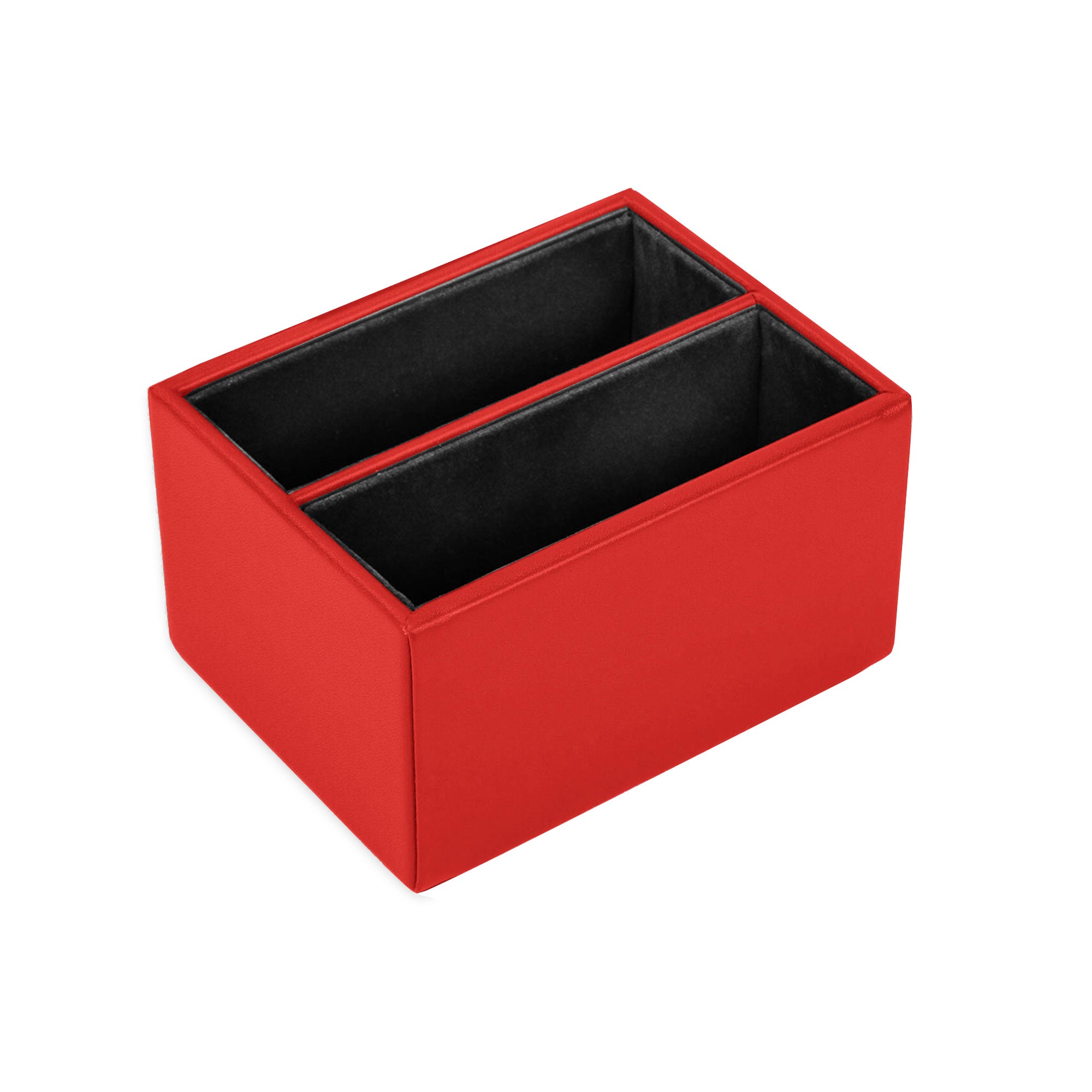 Red Leather 10pc Coaster Holder