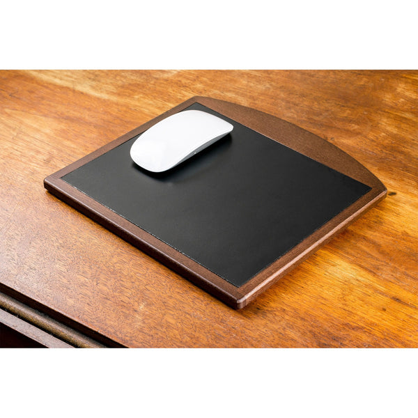 Walnut & Leather Mouse Pad