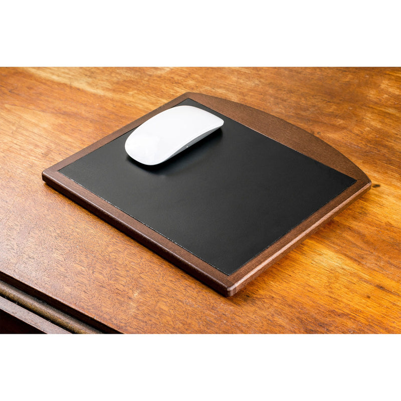 Walnut & Leather Mouse Pad