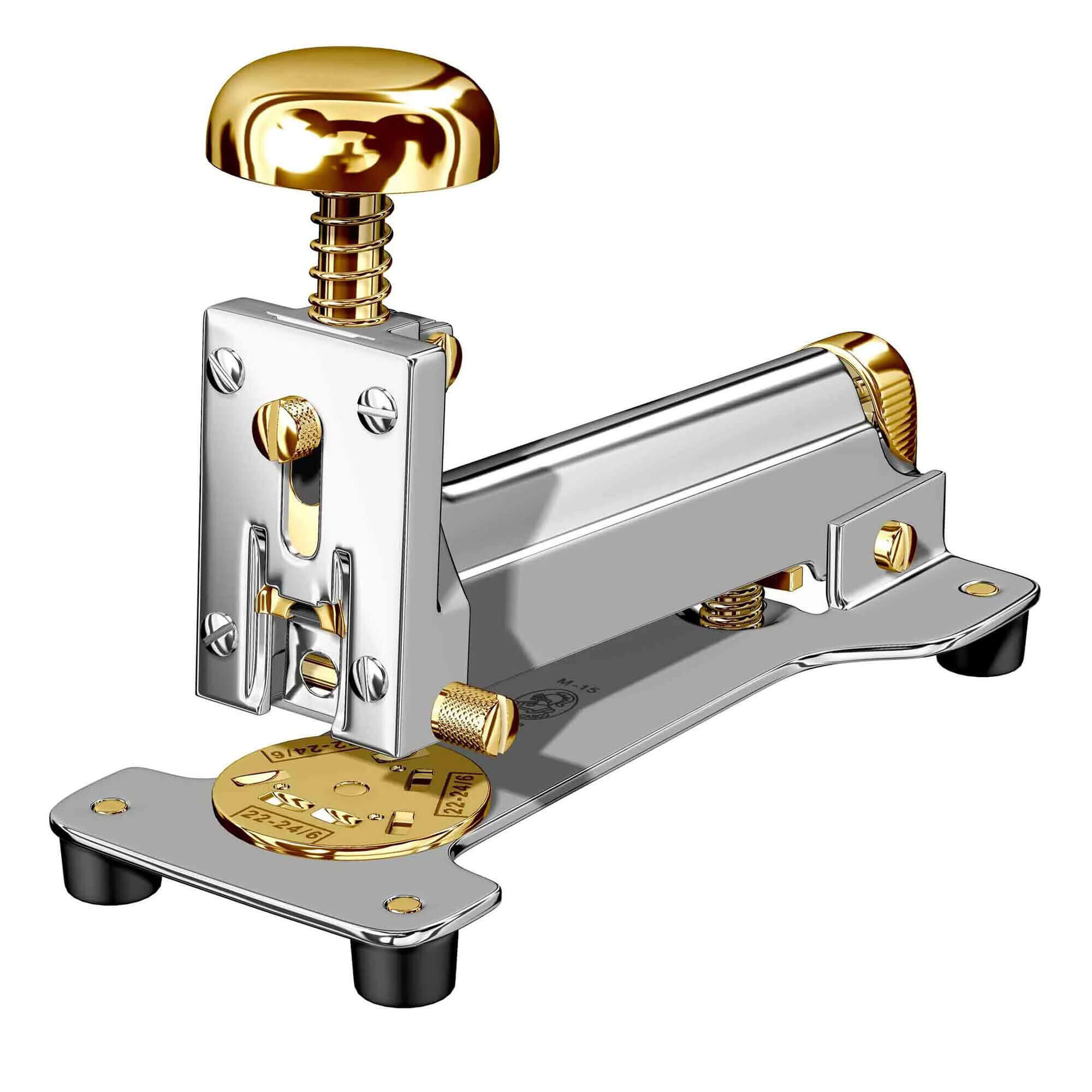 El Casco Chrome And 23 Kt Gold Large Stapler