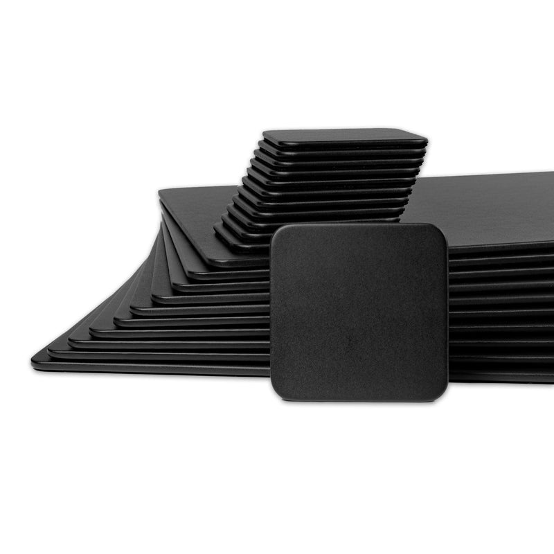 10 Seat Black Leatherette Conference Room Set w/ Square Coasters