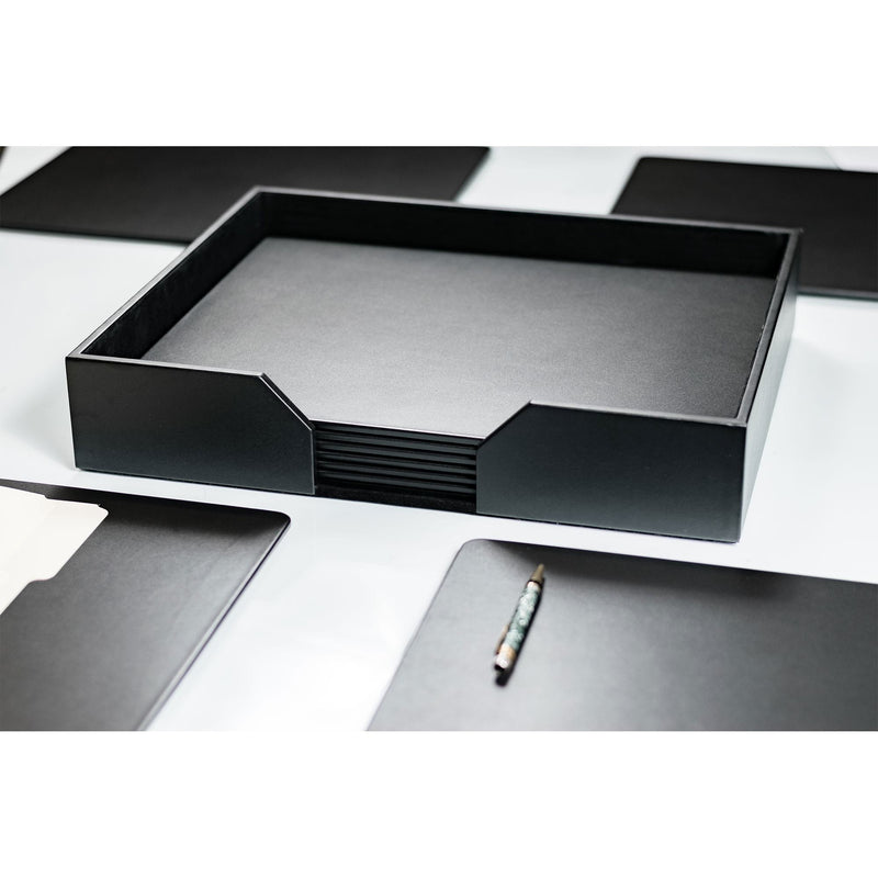 Black Leatherette 11 Piece  Conference Room Set, 17 x 14 Size Pads