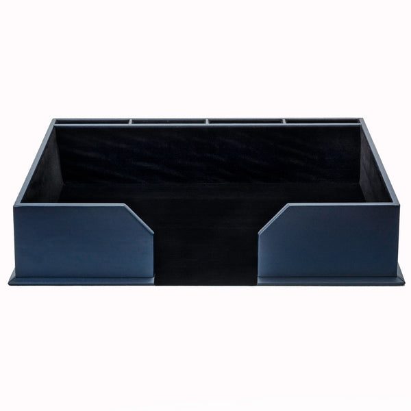 10 Seat Navy Blue Leatherette Conference Room Set w/ Square Coasters