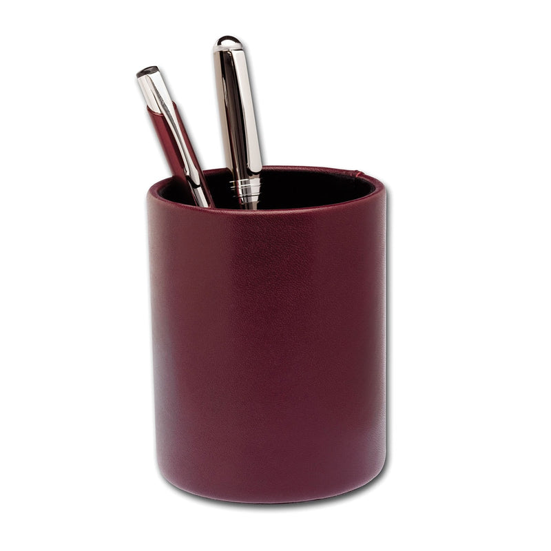 Burgundy Contemporary Leather 7-Piece Desk Set