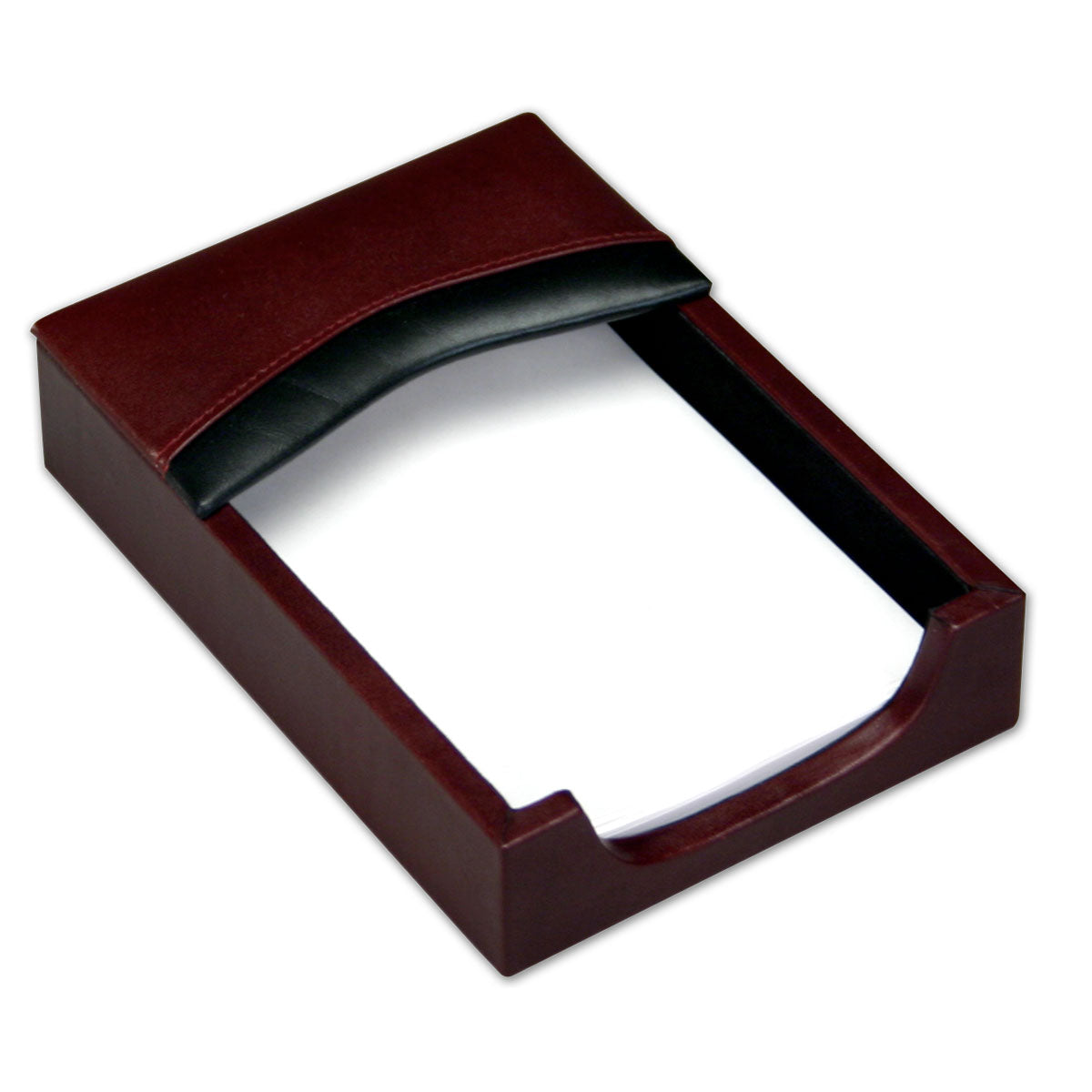 Burgundy Contemporary Leather 8-Piece Desk Set
