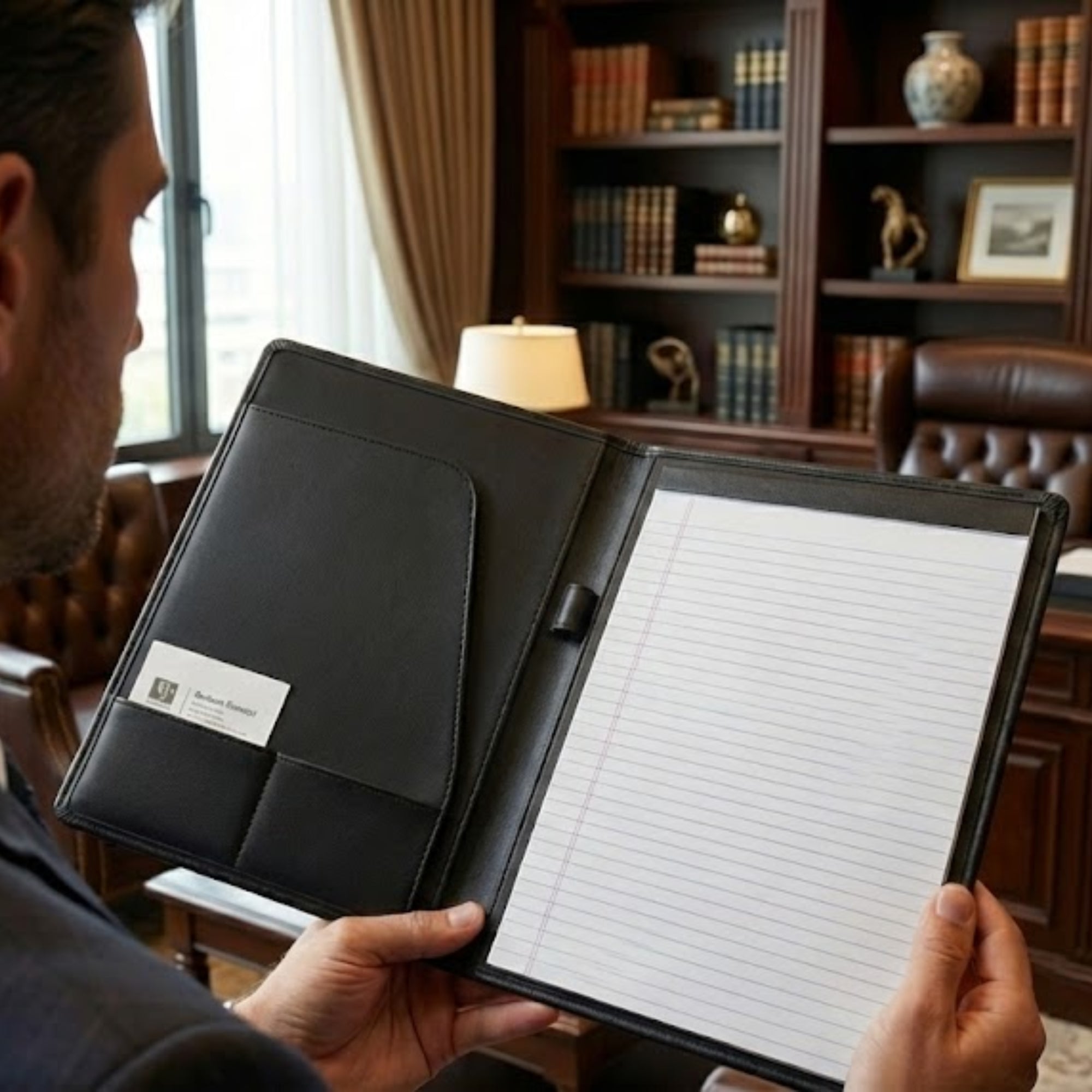 Black Leather Standard Portfolio