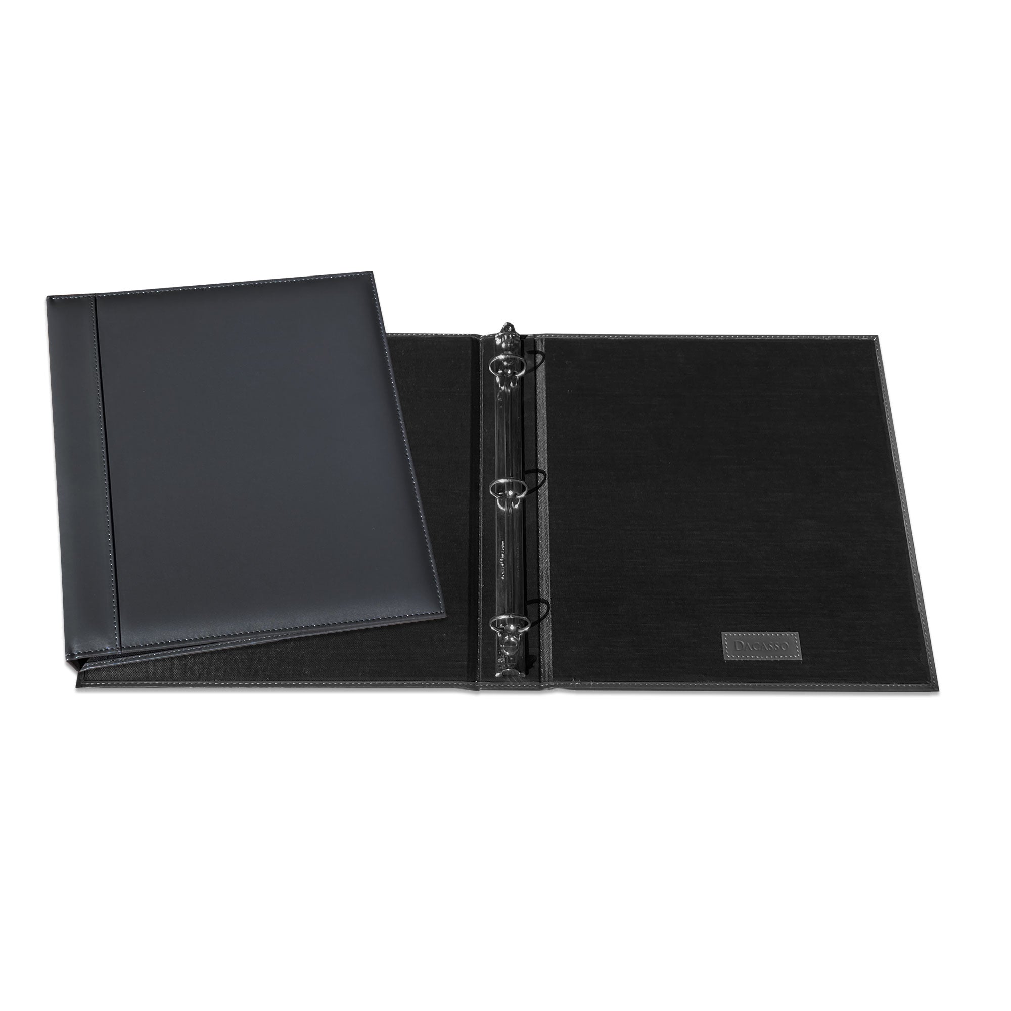 Black Top-Grain Leather 1" Ring Binder