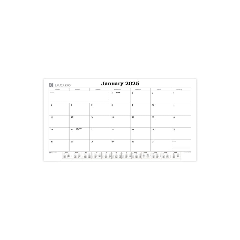 Black Leather Wall Calendar w/ 2025 Insert