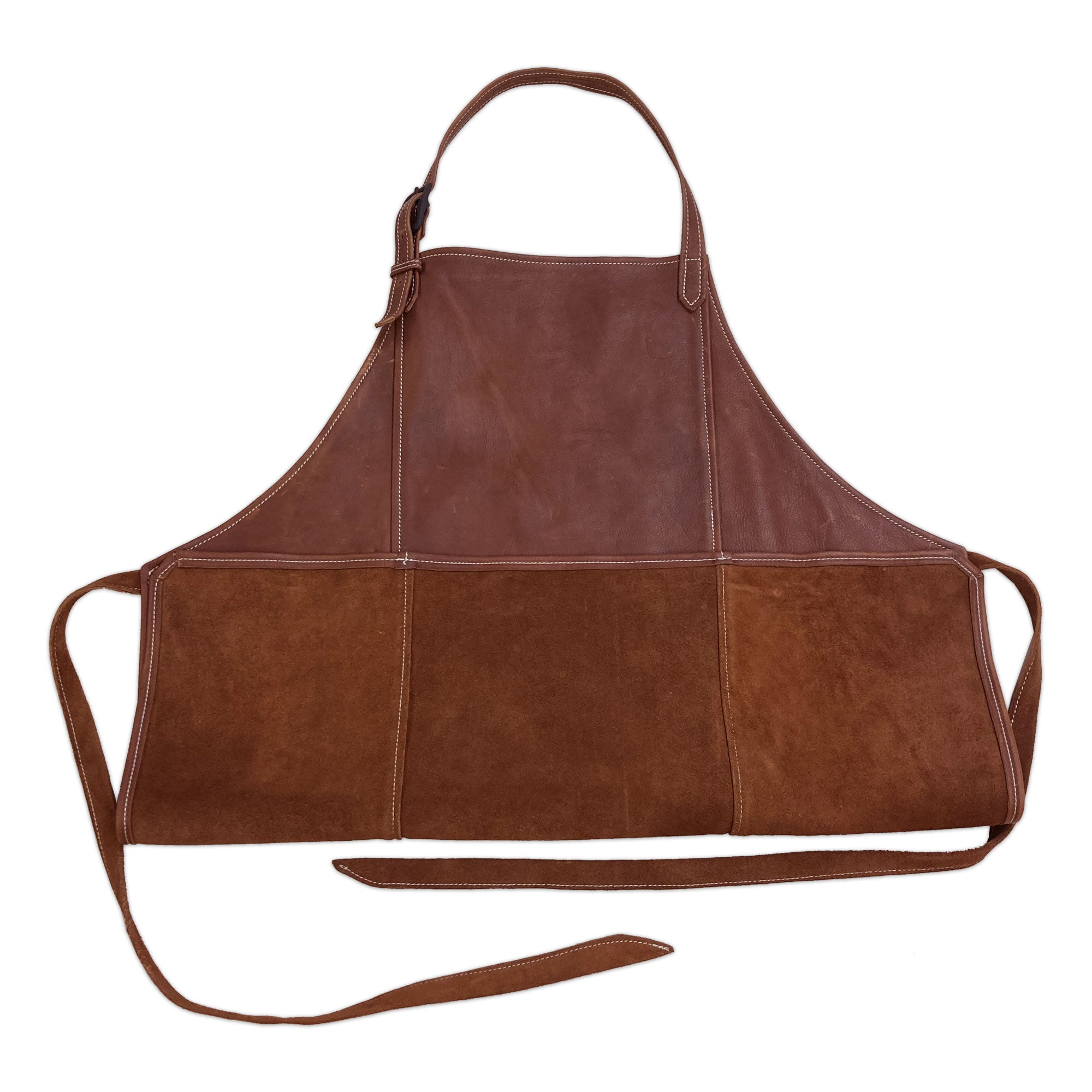 Brown Leather Full Size Apron