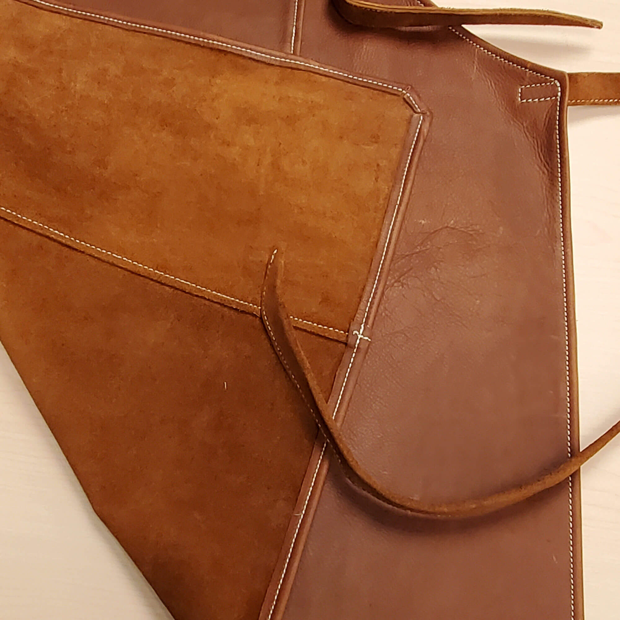 Brown Leather Full Size Apron