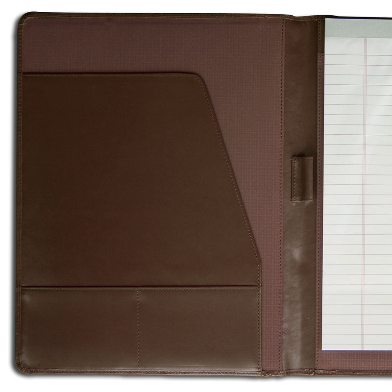 Chocolate Brown Leather Standard Padfolio