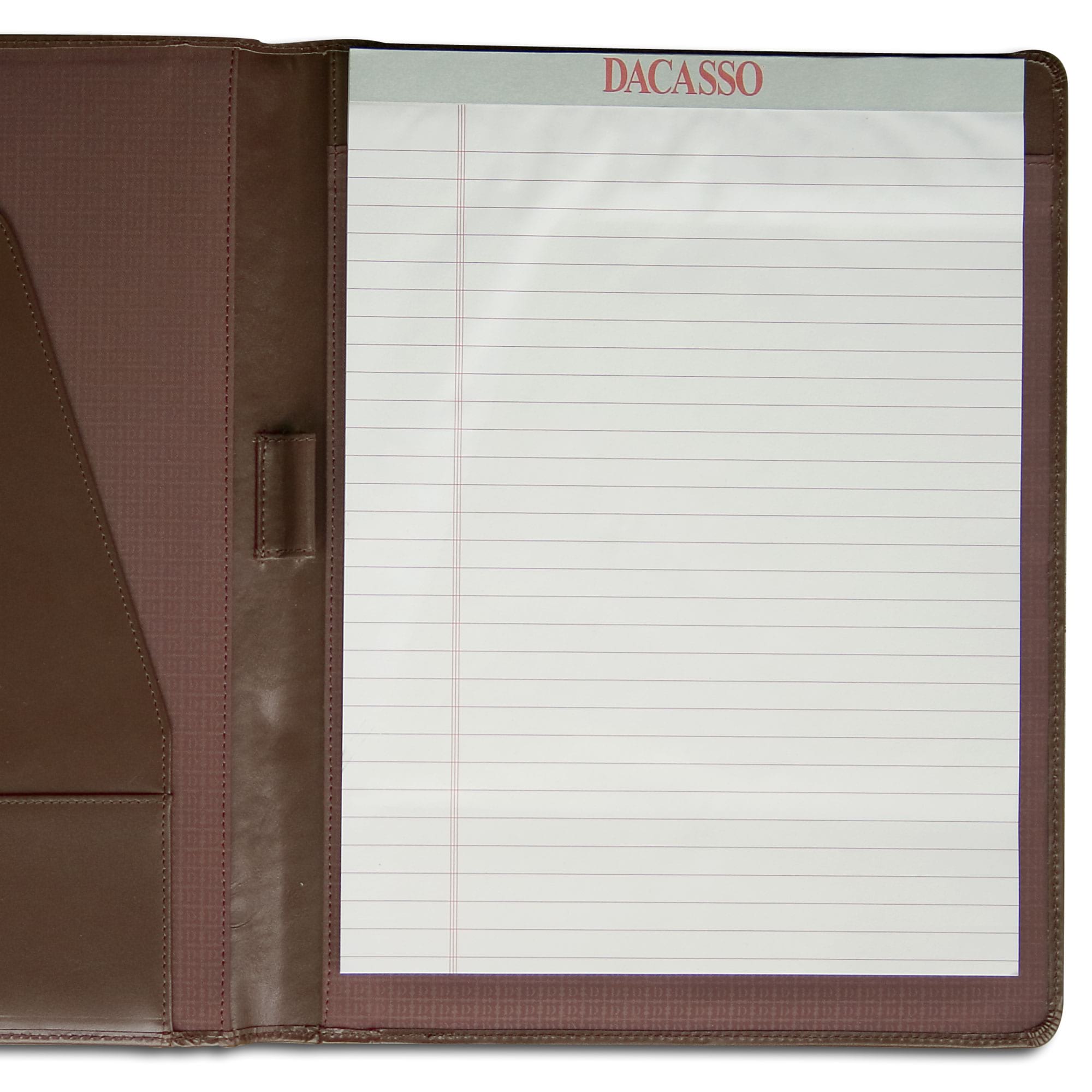 Chocolate Brown Leather Standard Padfolio