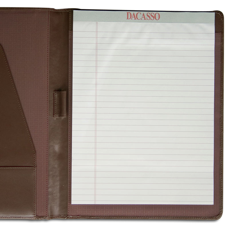 Chocolate Brown Leather Standard Padfolio