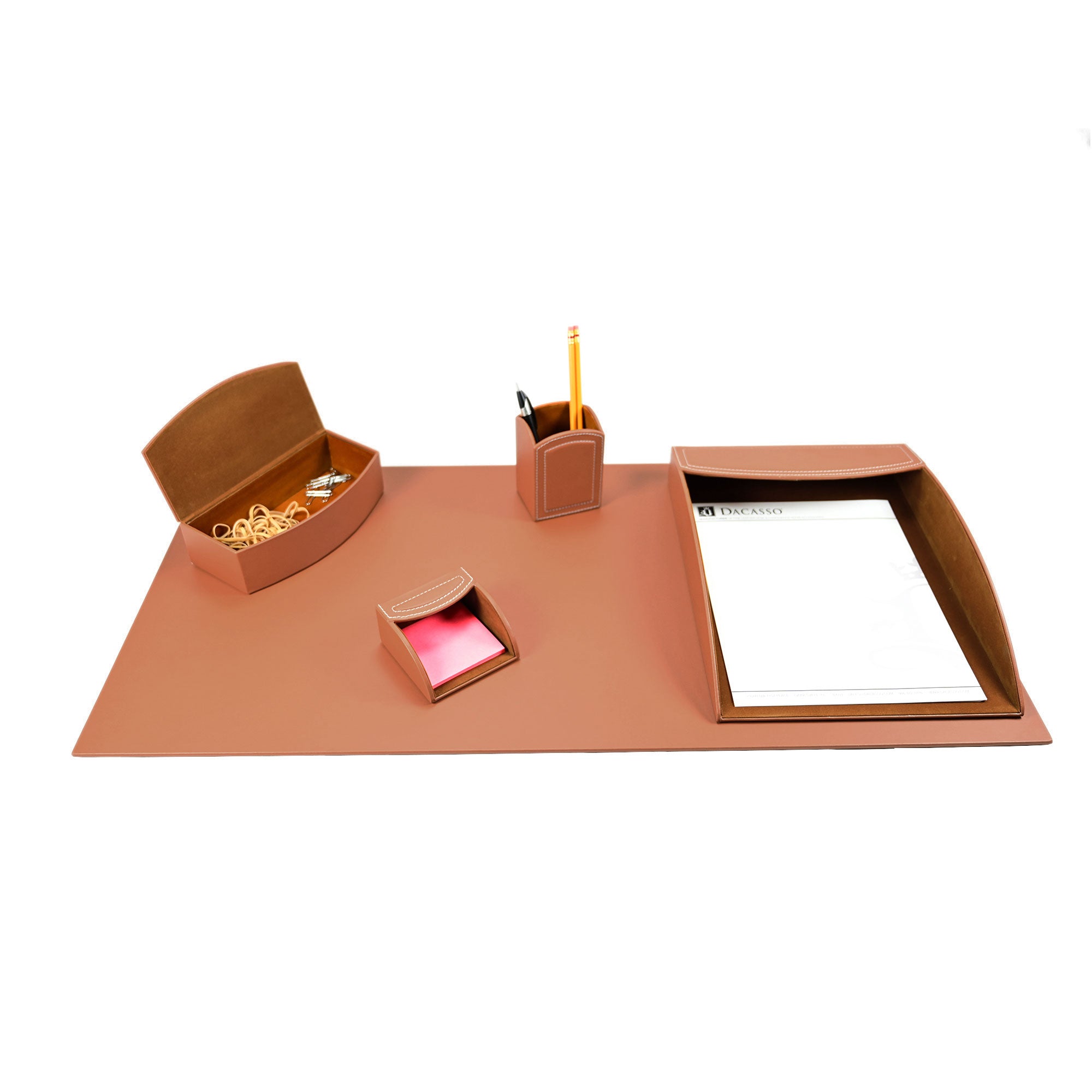 Home/Office 5pc Desk Accessory Set - Tan