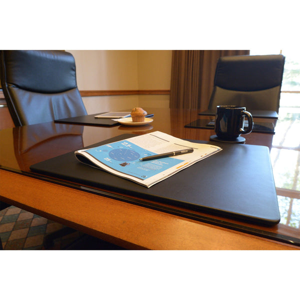 Black Leather 17 x 14 Conference Table Pad