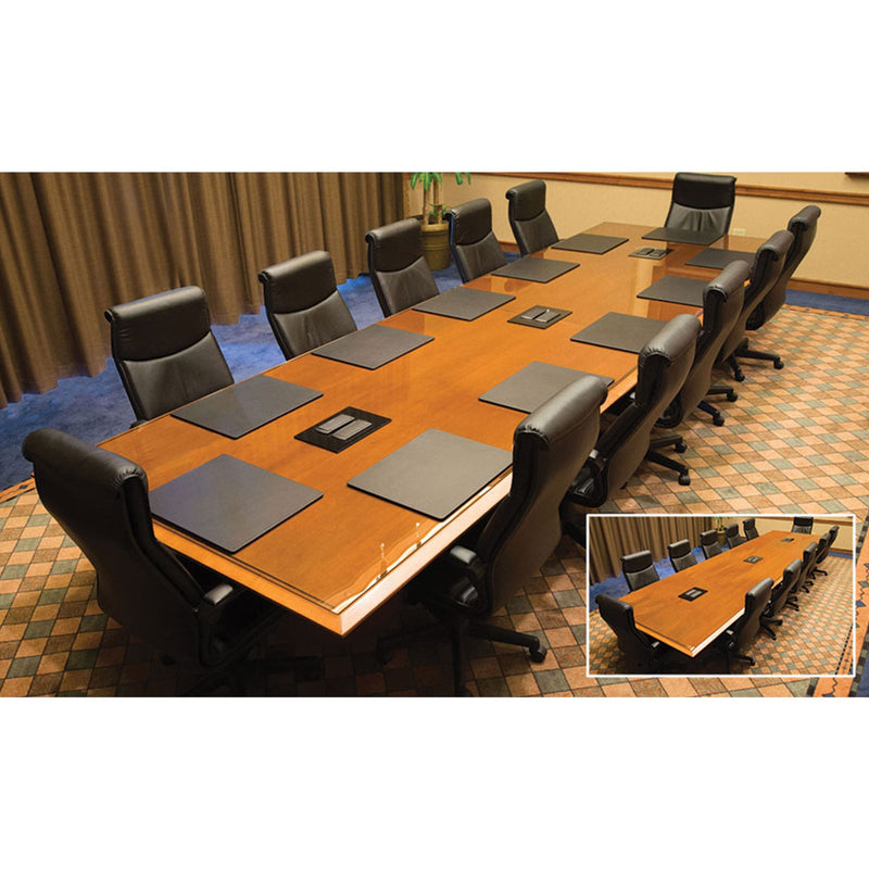 Black Leather 17 x 14 Conference Table Pad