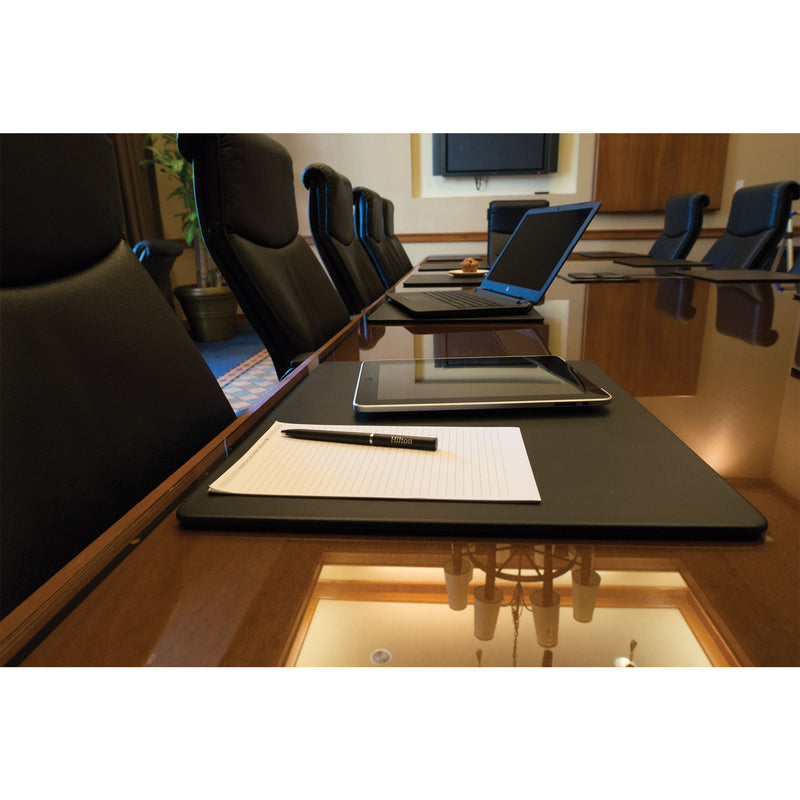 Black Leatherette 17 x 14 Conference Table Pad